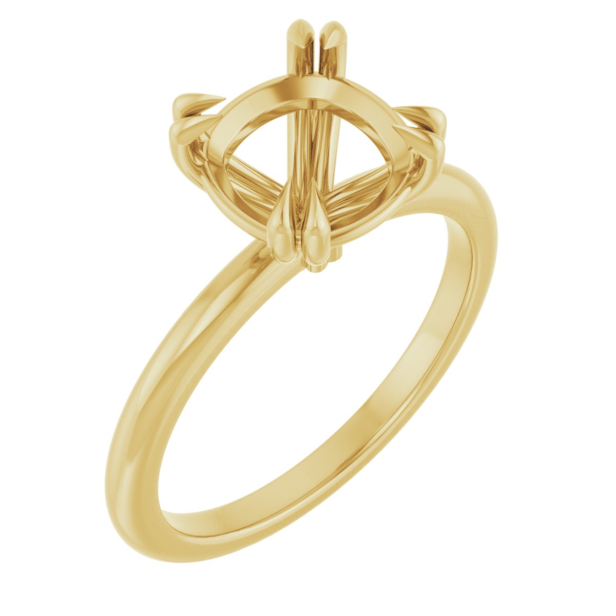 Double Claw-Prong Engagement Ring