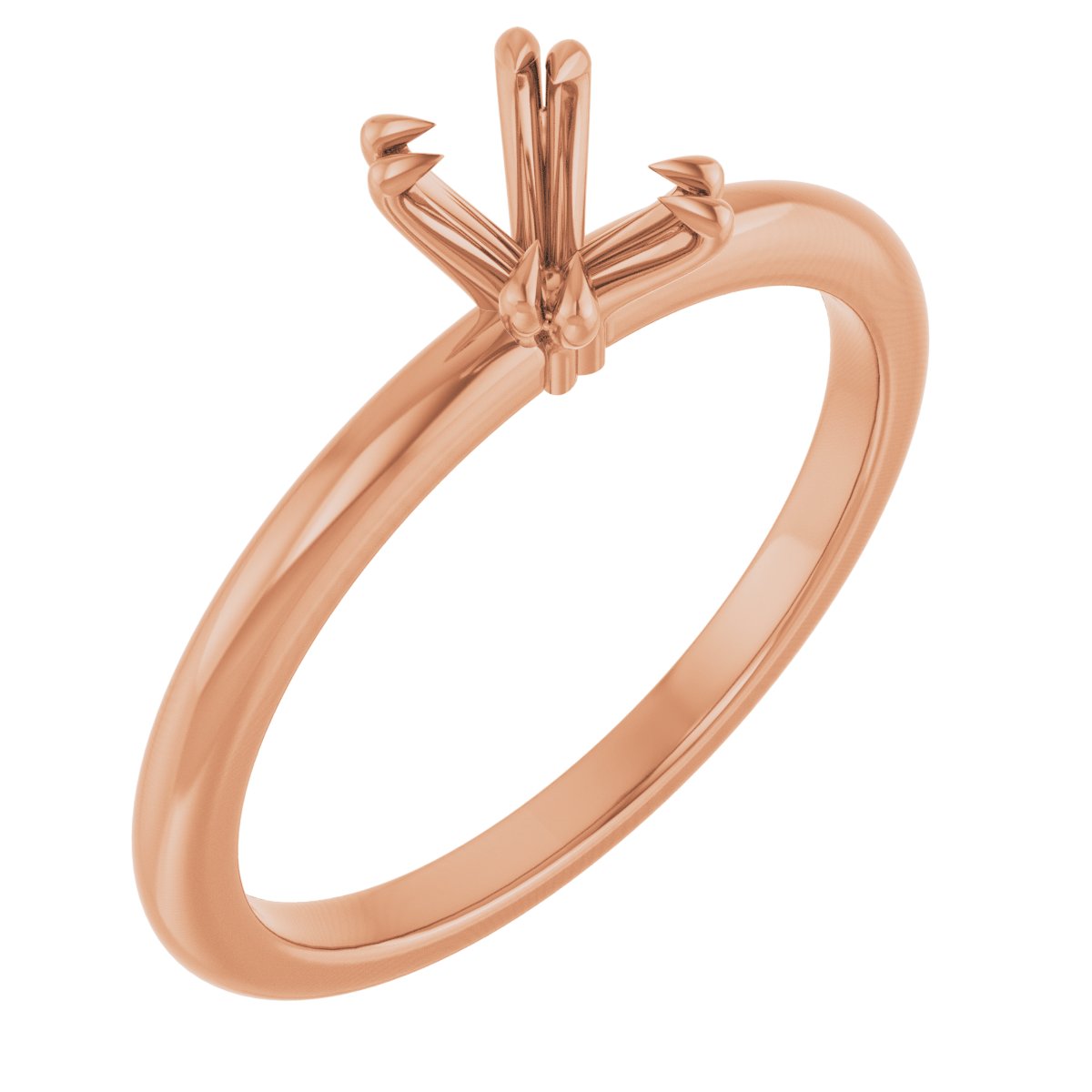 Double Claw-Prong Engagement Ring