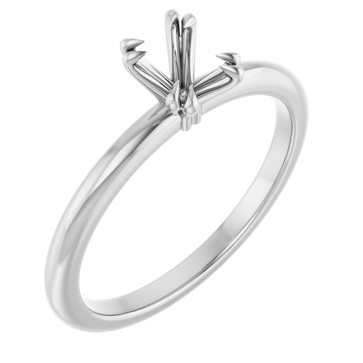 Double Claw-Prong Engagement Ring