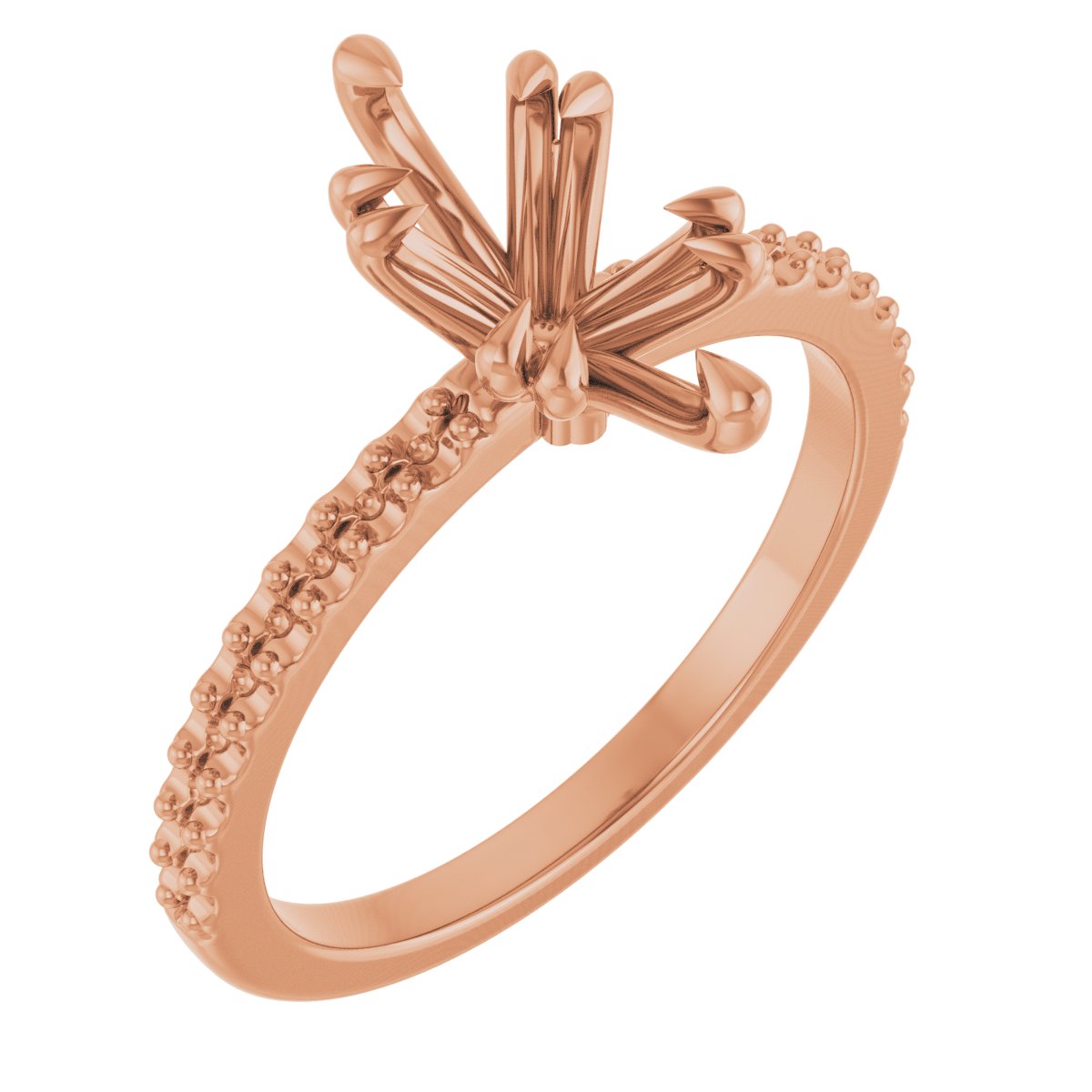 Double Claw-Prong Engagement Ring