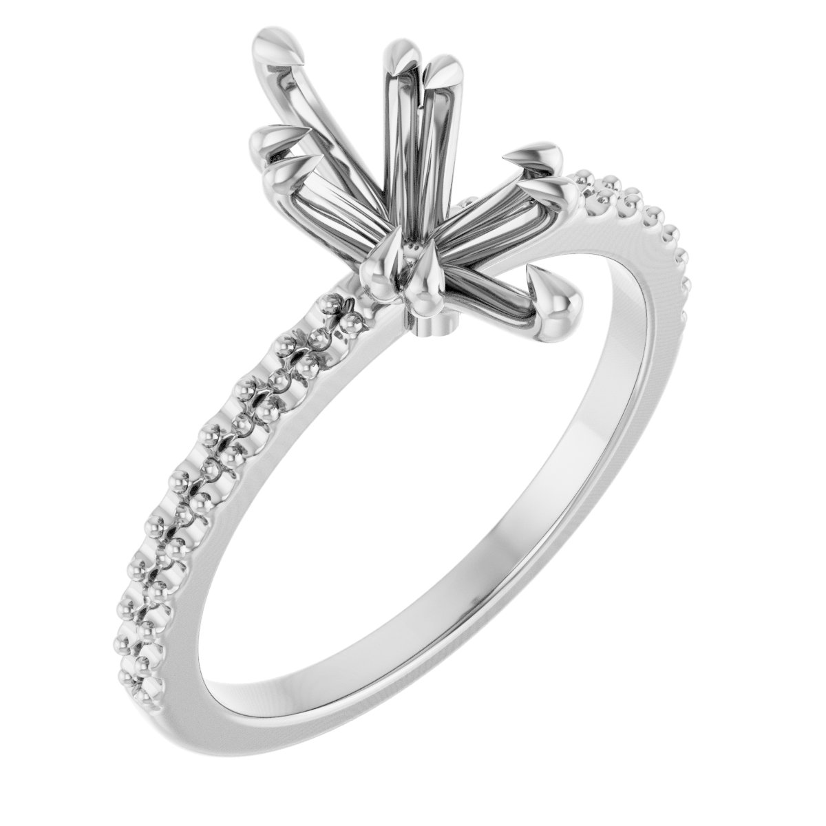 Double Claw-Prong Engagement Ring