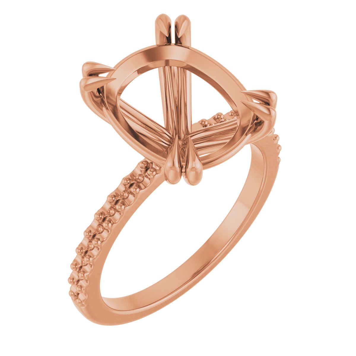 Double Claw-Prong Engagement Ring
