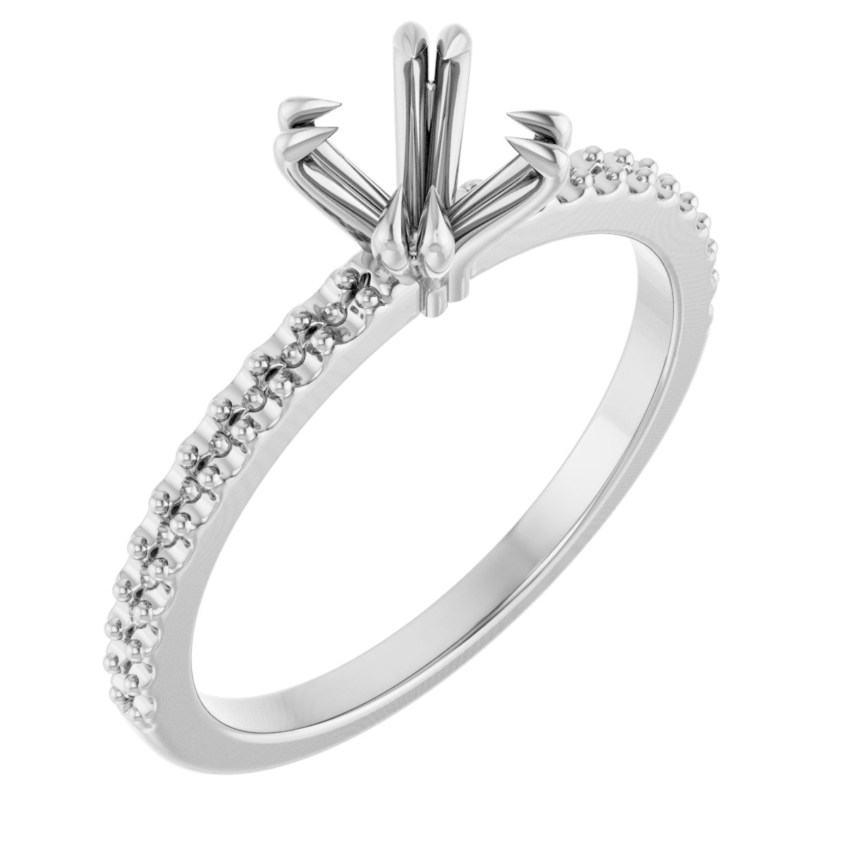 Double Claw-Prong Engagement Ring