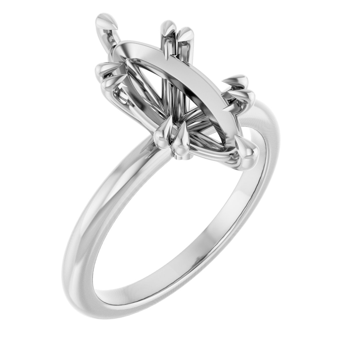 Double Claw-Prong Engagement Ring