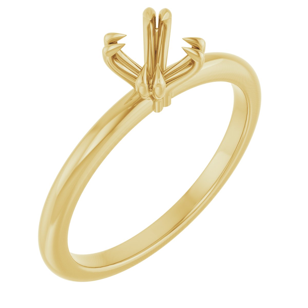 Double Claw-Prong Engagement Ring