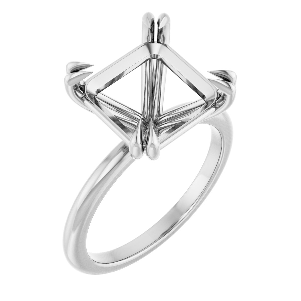 Double Claw-Prong Engagement Ring