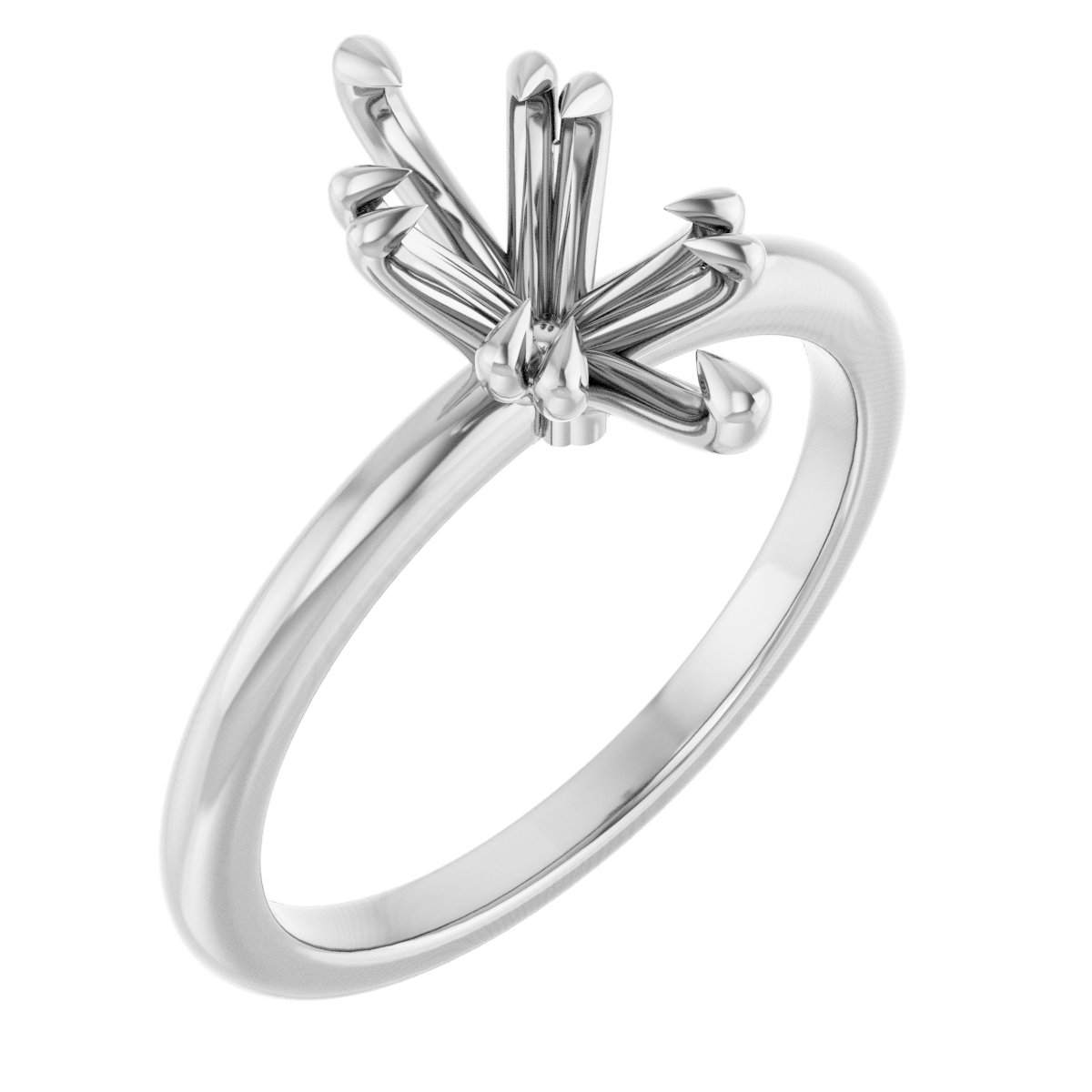 Double Claw-Prong Engagement Ring