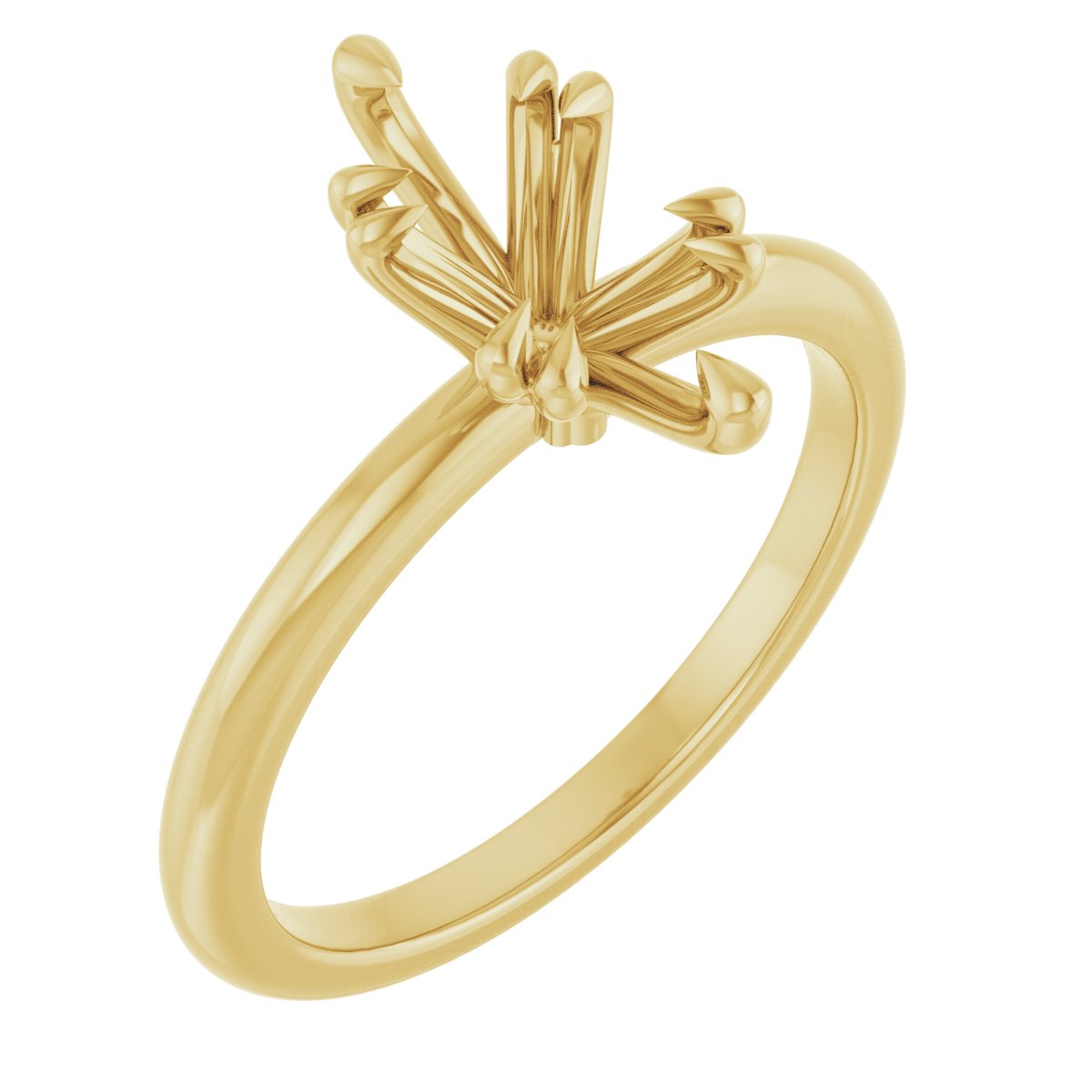 Double Claw-Prong Engagement Ring