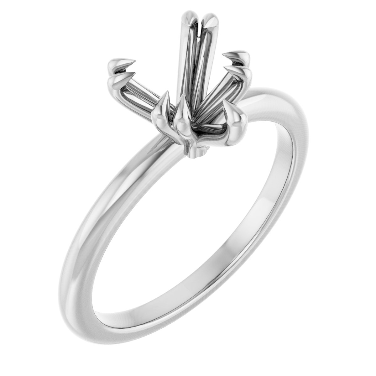 Double Claw-Prong Engagement Ring