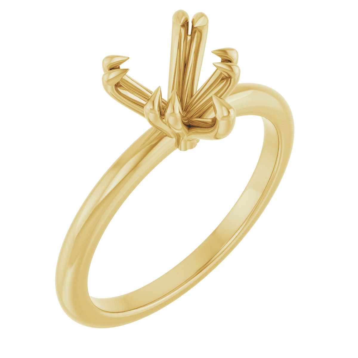 Double Claw-Prong Engagement Ring