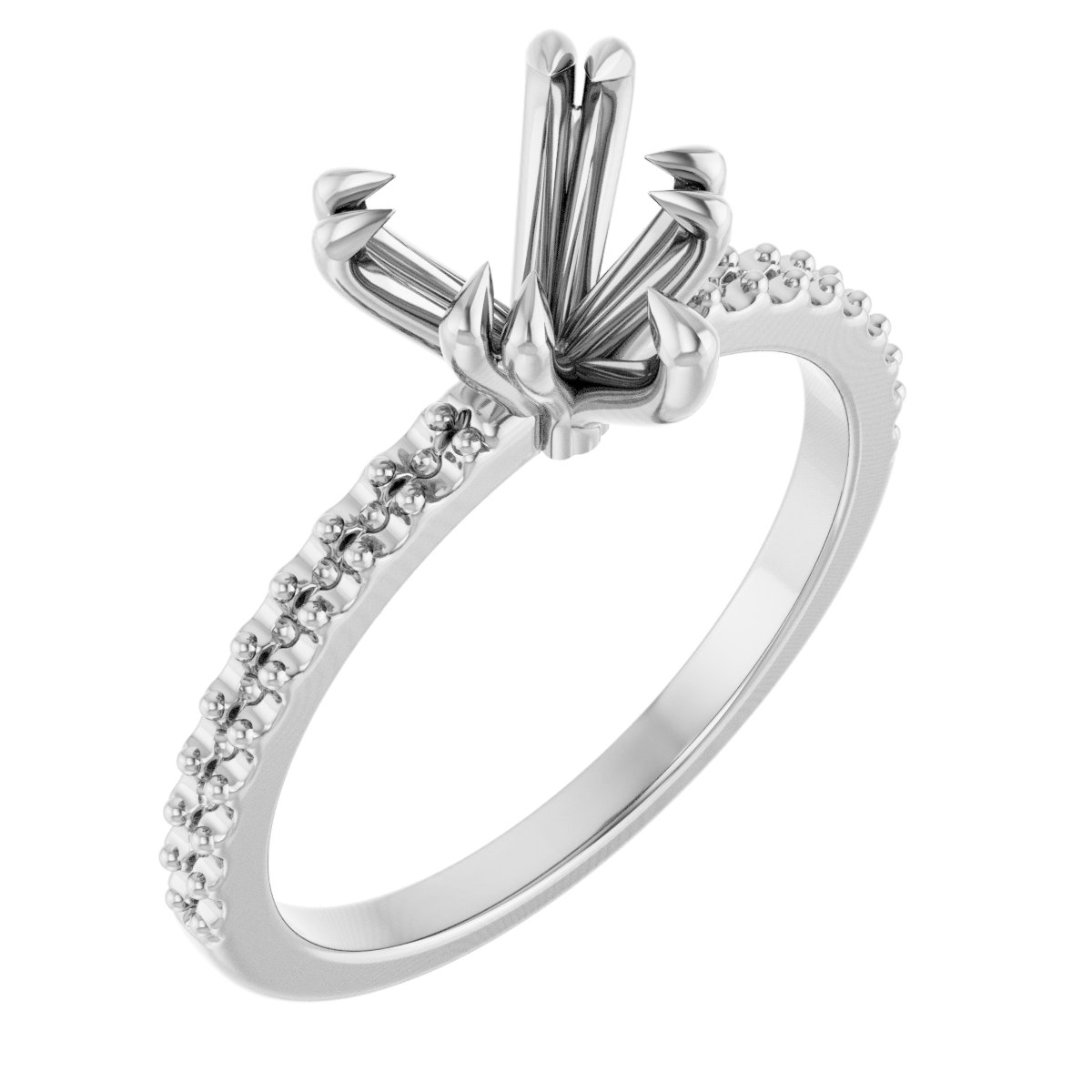 Double Claw-Prong Engagement Ring