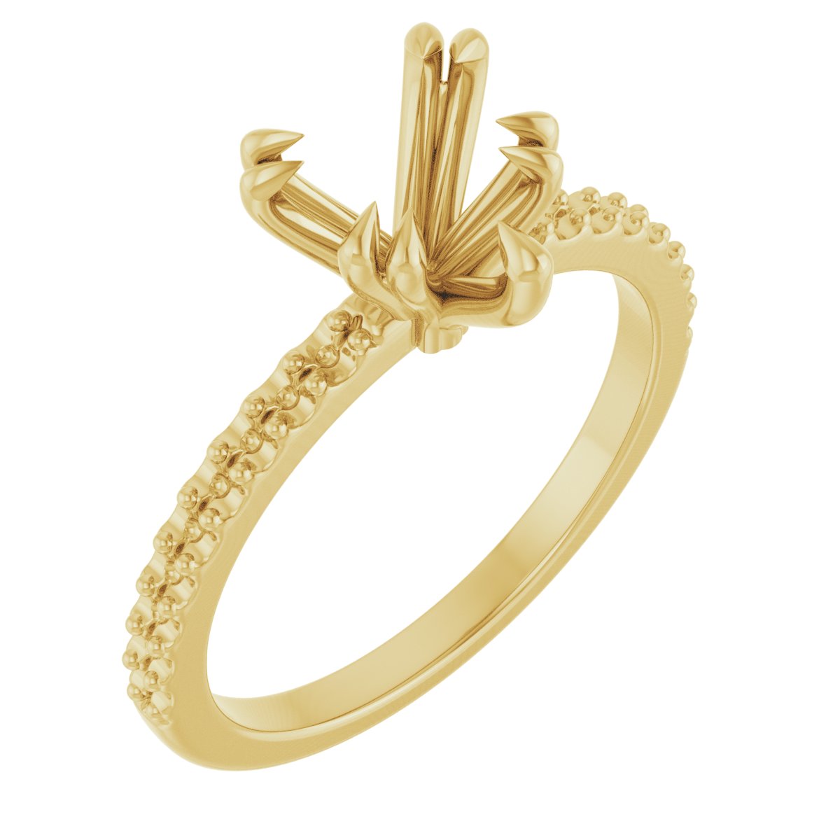 Double Claw-Prong Engagement Ring
