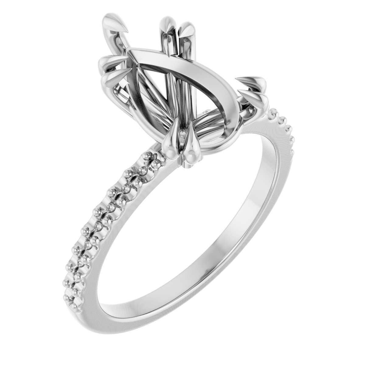 Double Claw-Prong Engagement Ring