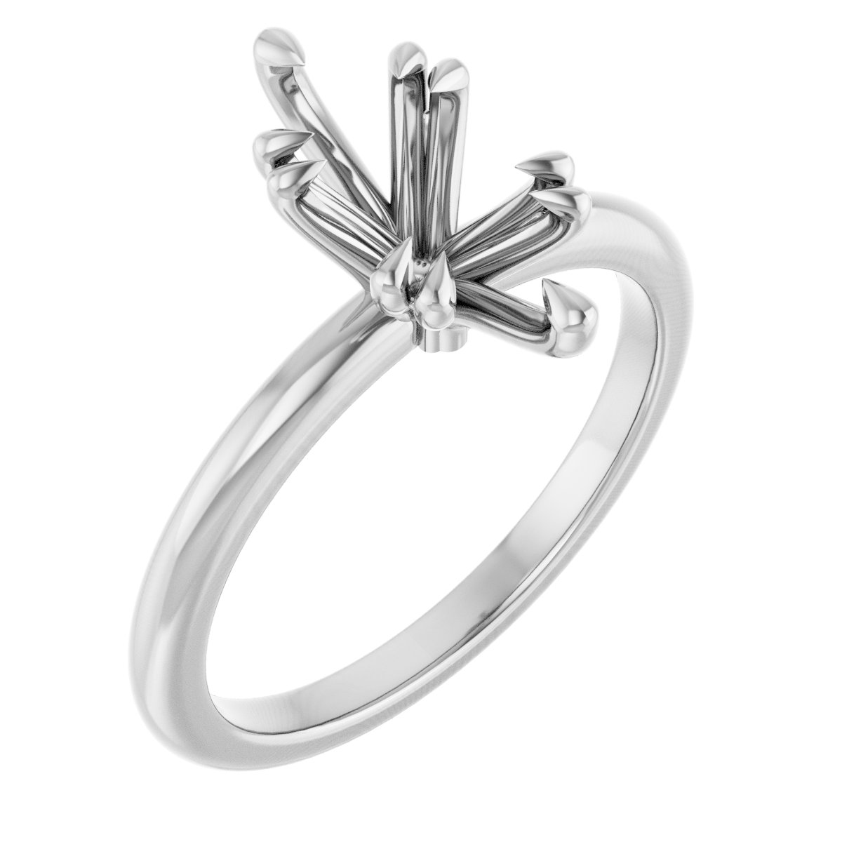 Double Claw-Prong Engagement Ring