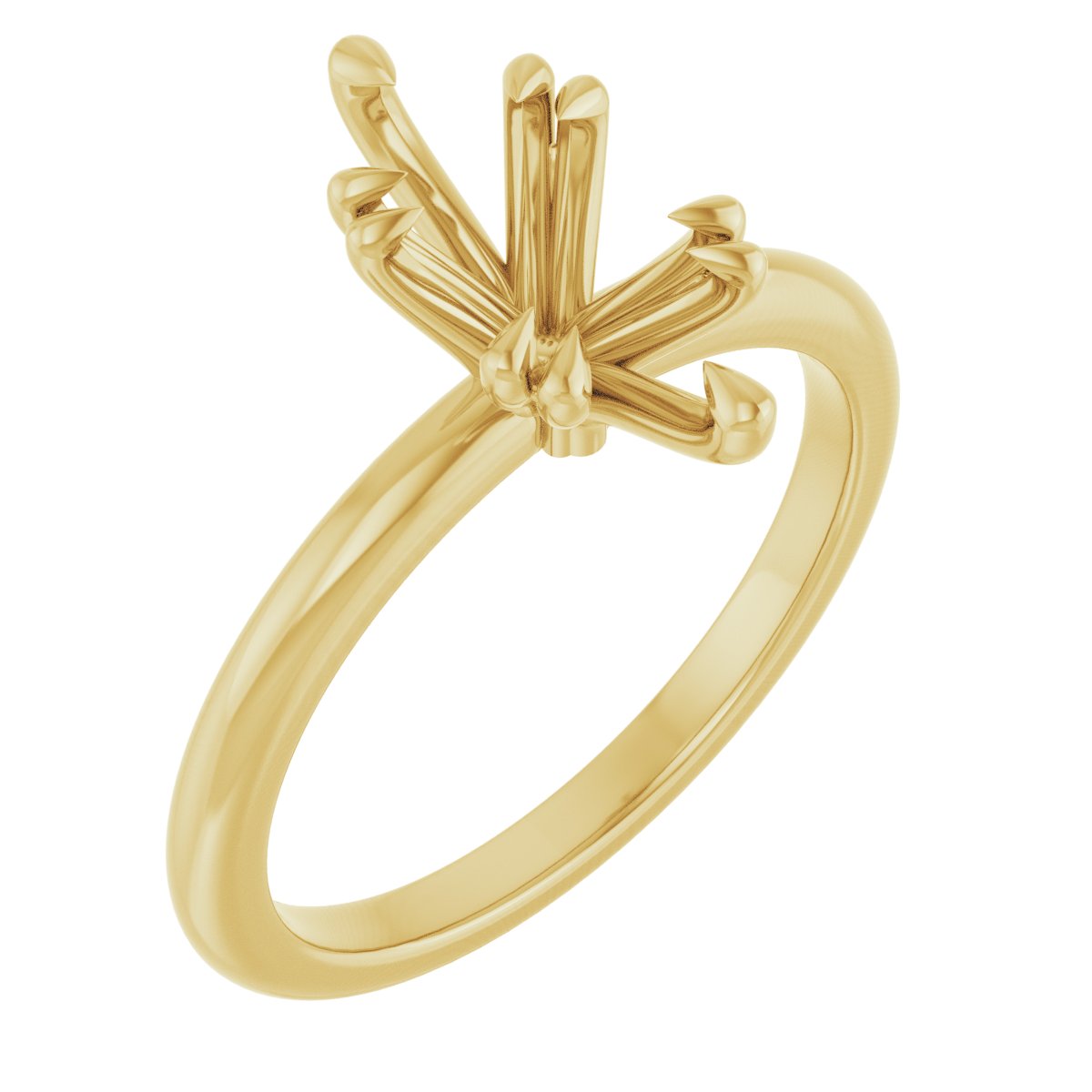 Double Claw-Prong Engagement Ring