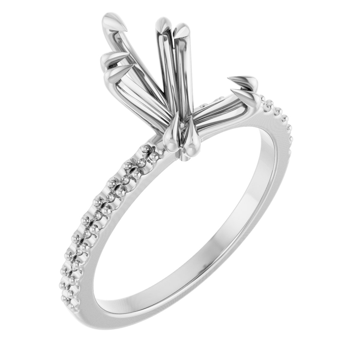 Double Claw-Prong Engagement Ring