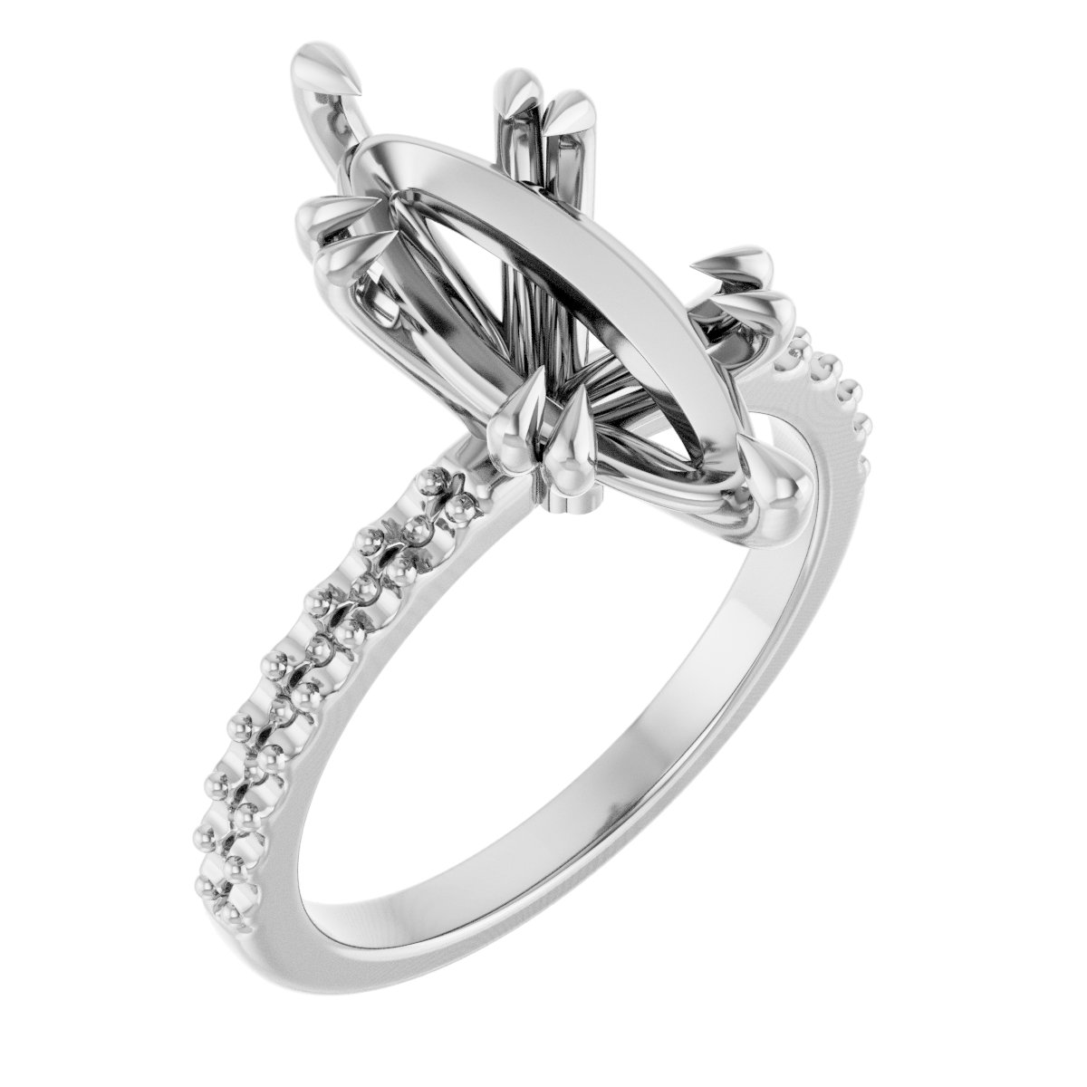 Double Claw-Prong Engagement Ring