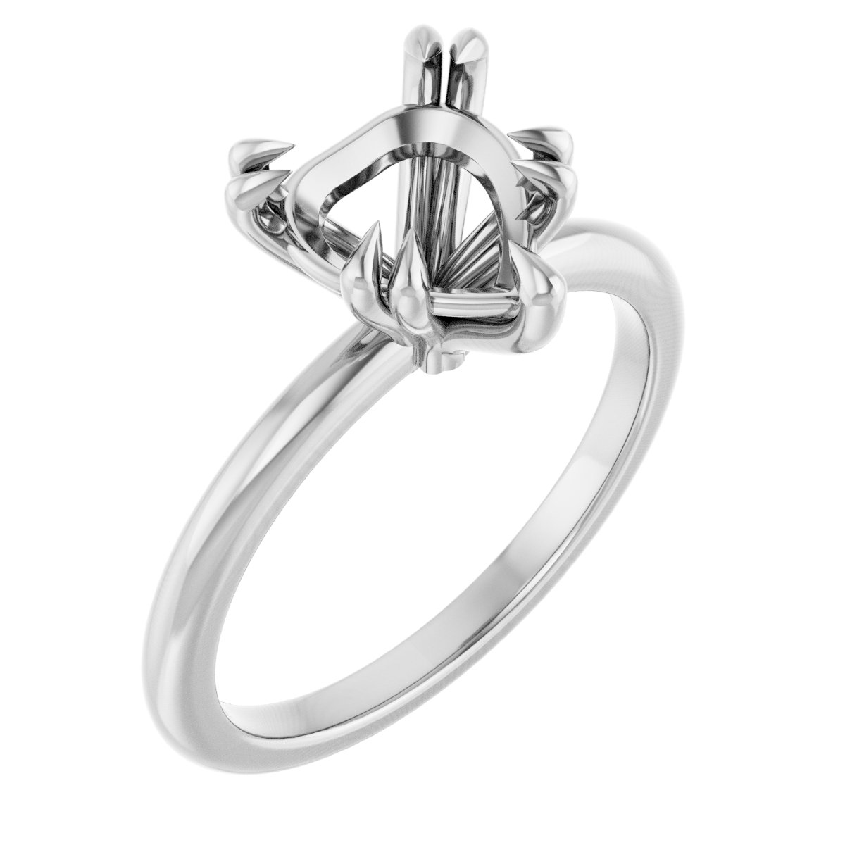 Double Claw-Prong Engagement Ring