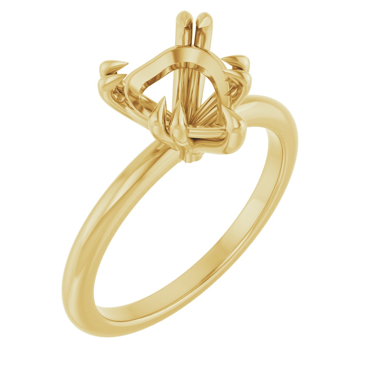 Double Claw-Prong Engagement Ring
