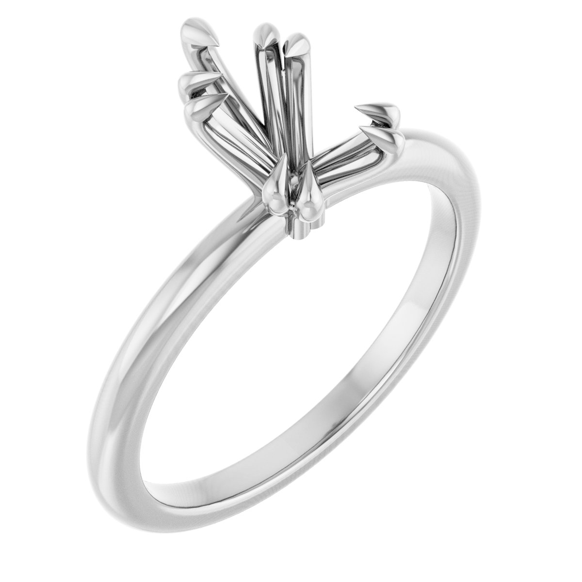 Double Claw-Prong Engagement Ring