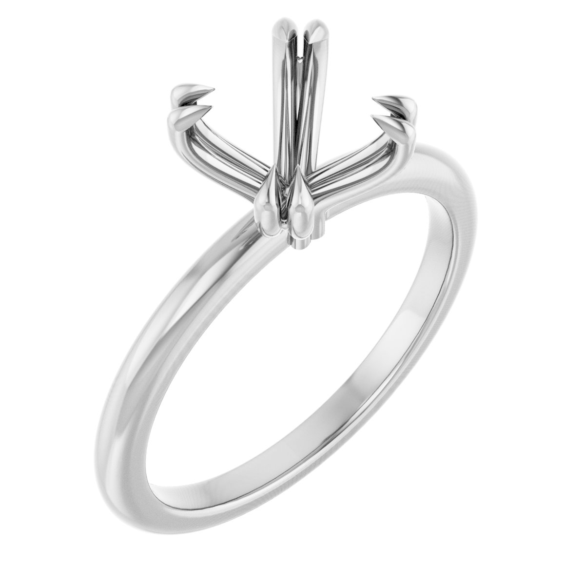Double Claw-Prong Engagement Ring