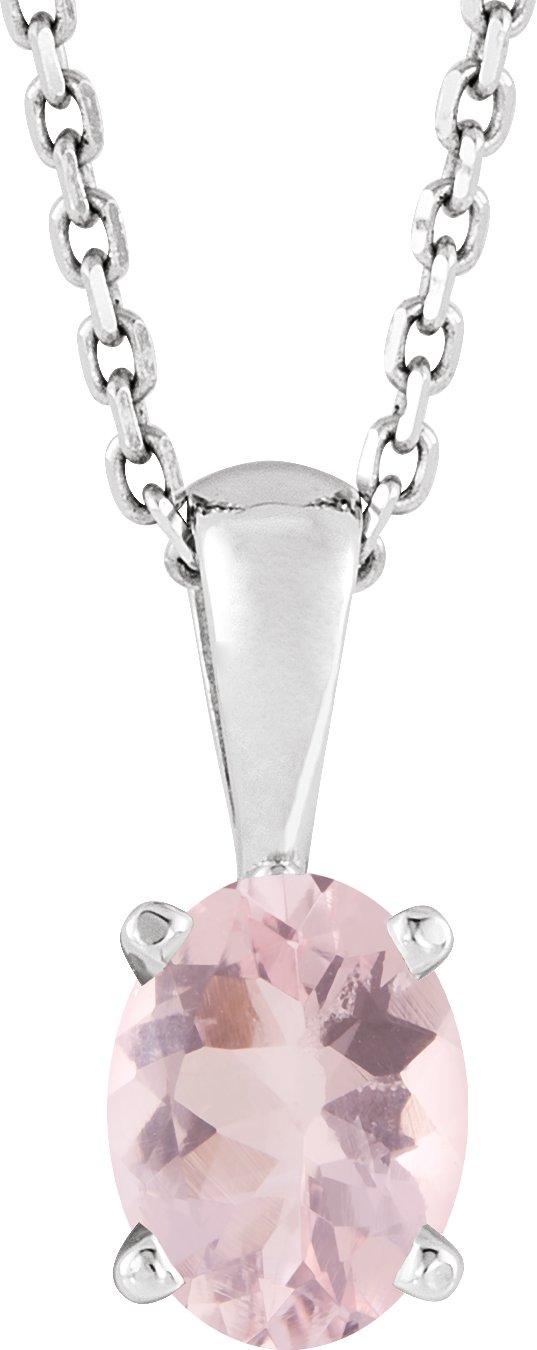 Oval 4-Prong Solitaire Necklace or Pendant