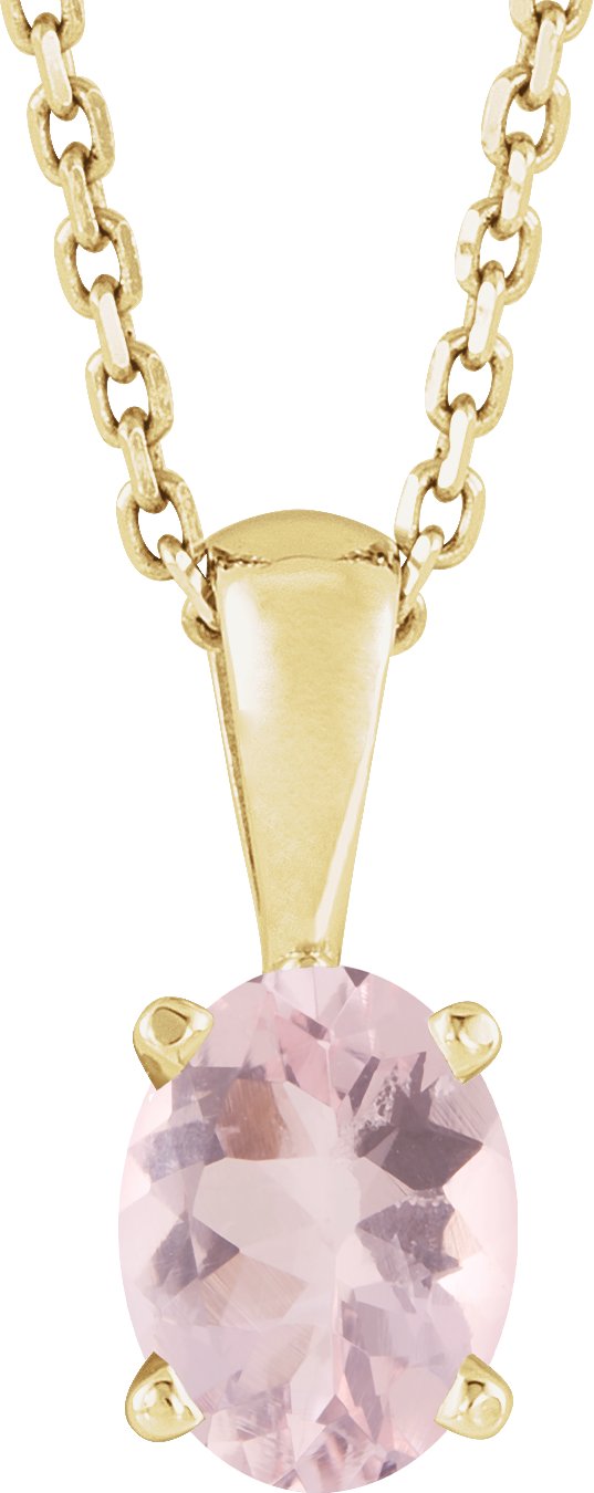 Oval 4-Prong Solitaire Necklace or Pendant