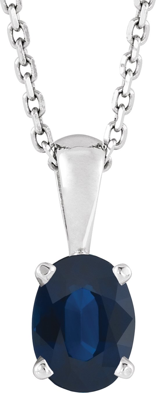 Oval 4-Prong Solitaire Necklace or Pendant