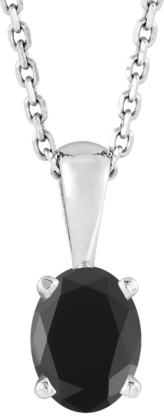 Oval 4-Prong Solitaire Necklace or Pendant