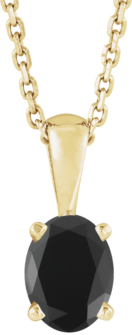 Oval 4-Prong Solitaire Necklace or Pendant