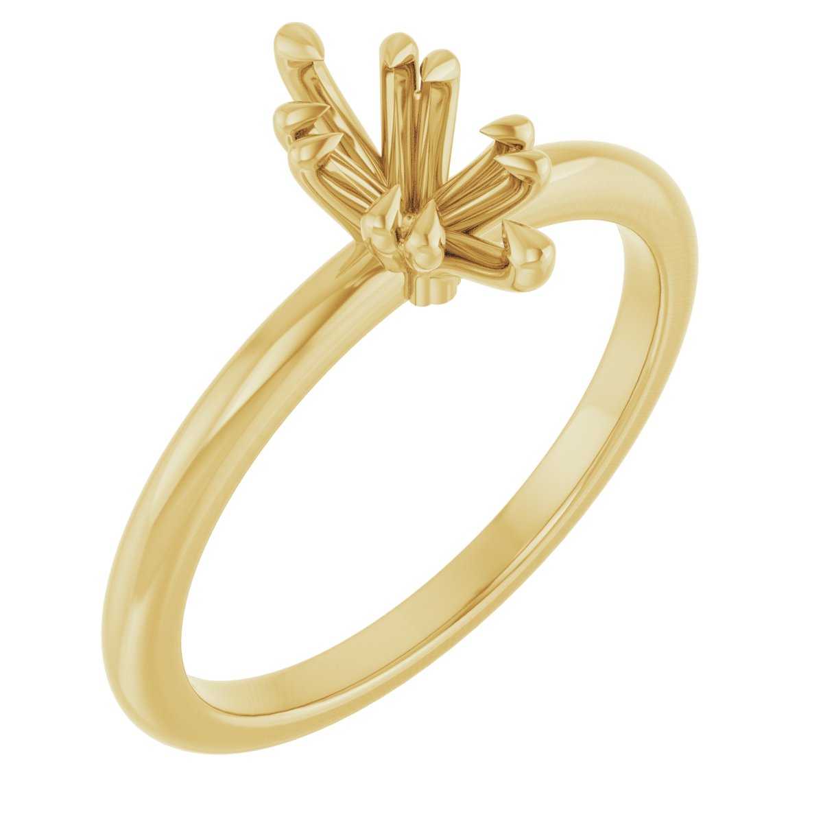 Double Claw-Prong Engagement Ring