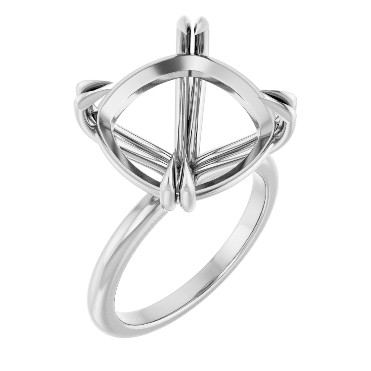 Double Claw-Prong Engagement Ring