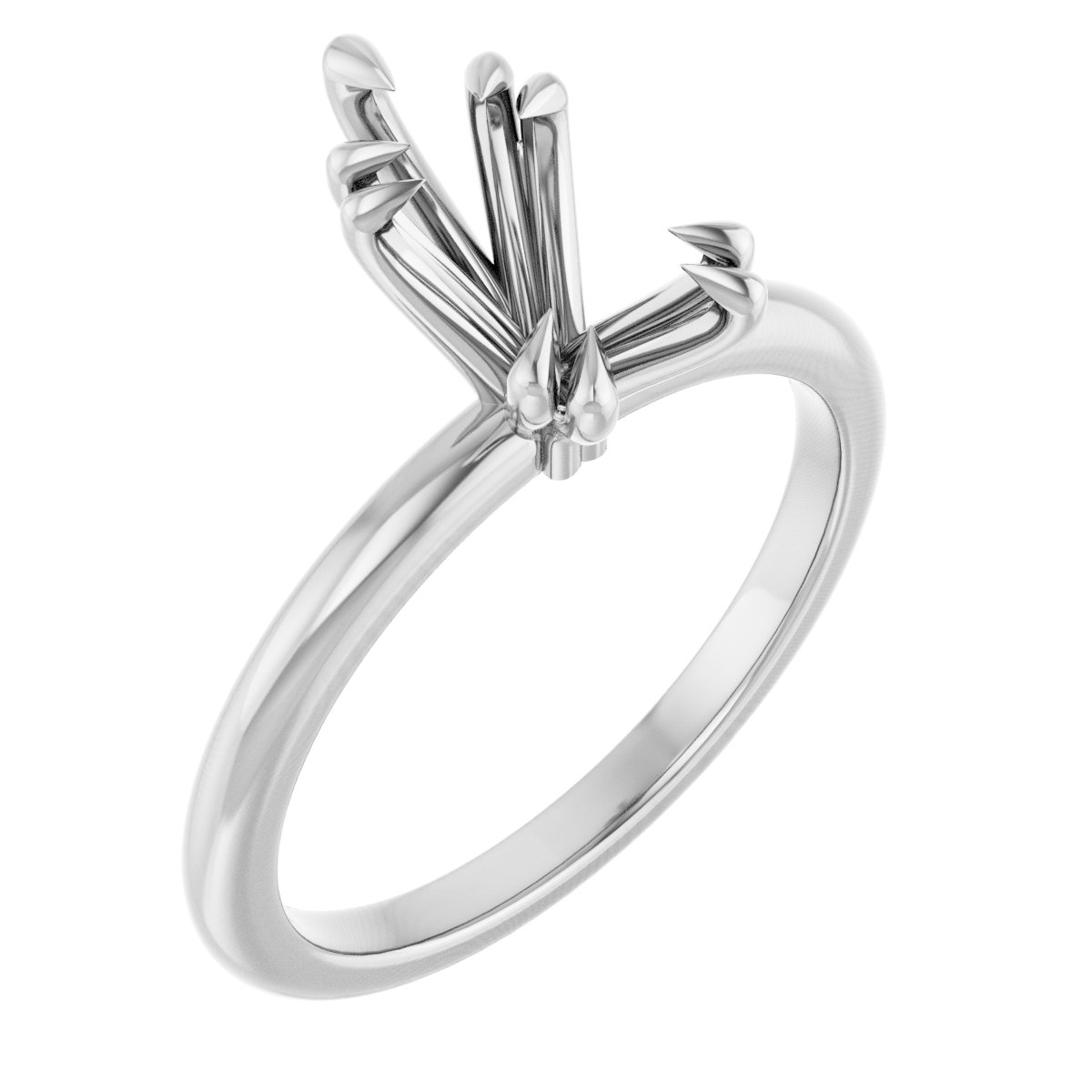 Double Claw-Prong Engagement Ring