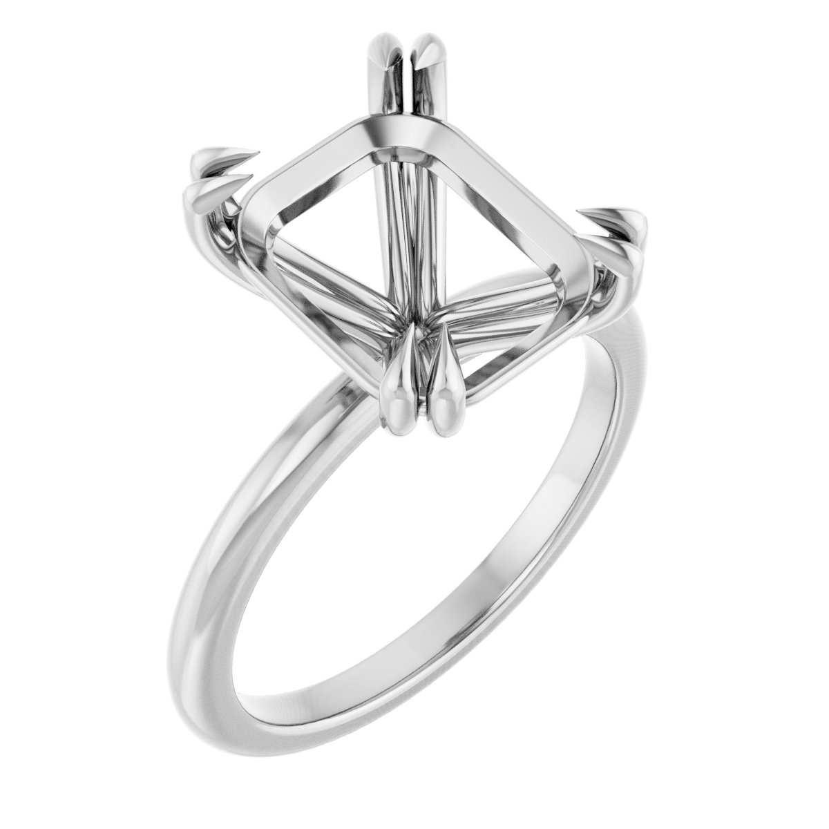 Double Claw-Prong Engagement Ring