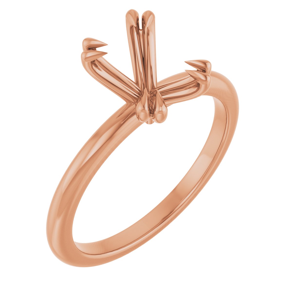 Double Claw-Prong Engagement Ring