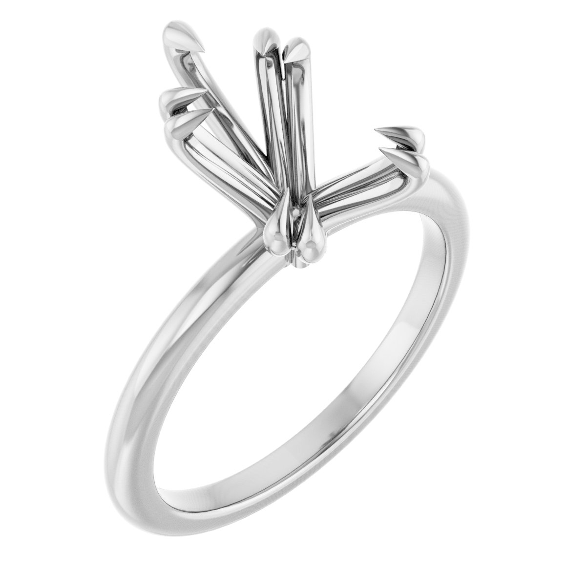 Double Claw-Prong Engagement Ring