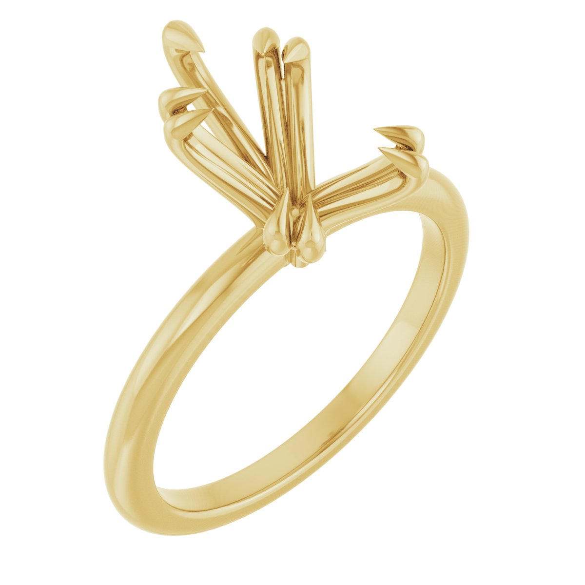 Double Claw-Prong Engagement Ring