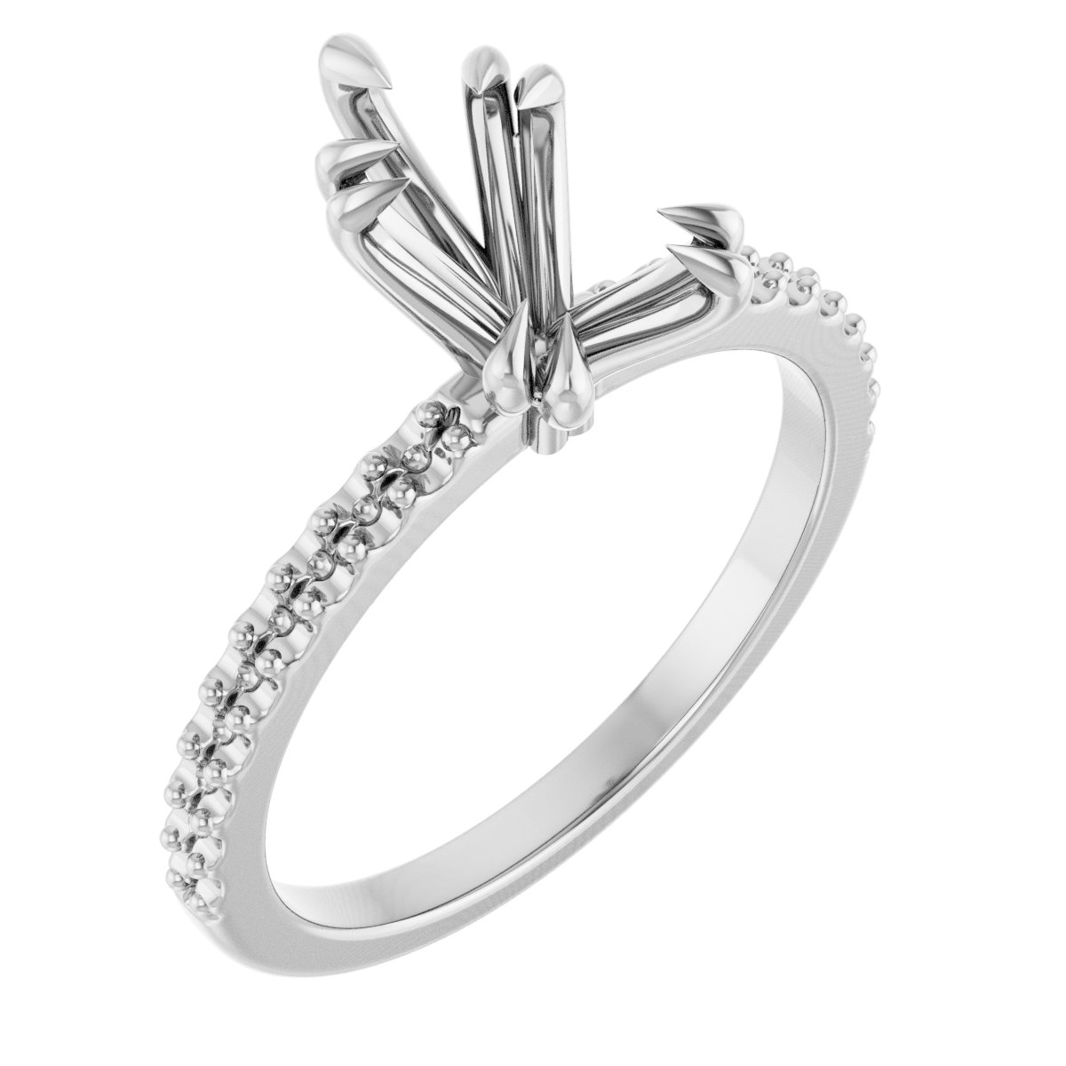Double Claw-Prong Engagement Ring