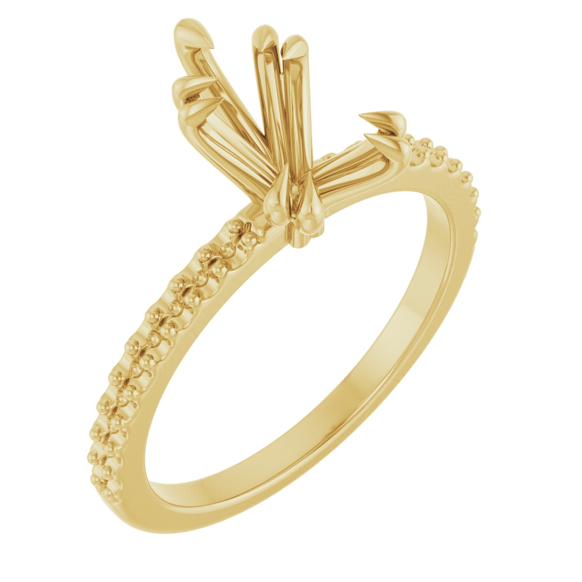 Double Claw-Prong Engagement Ring