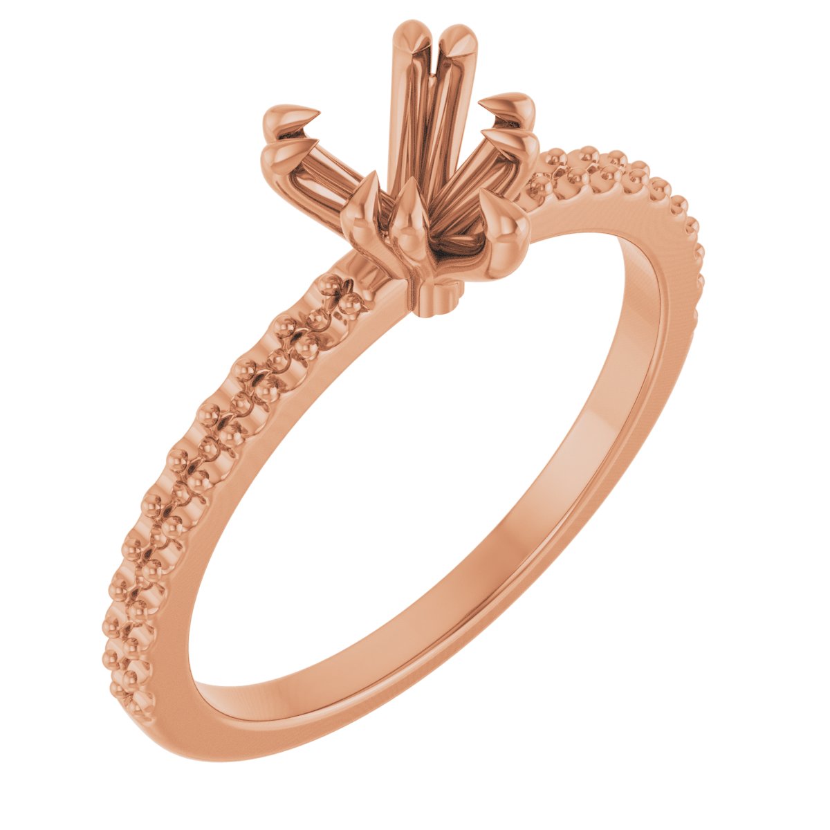 Double Claw-Prong Engagement Ring