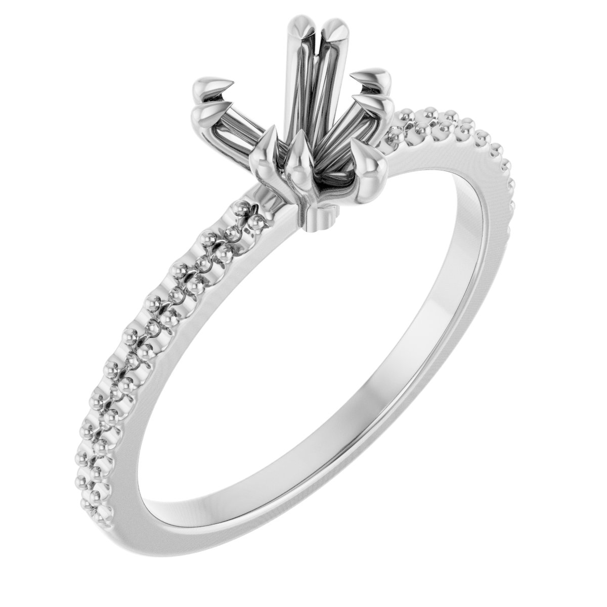Double Claw-Prong Engagement Ring