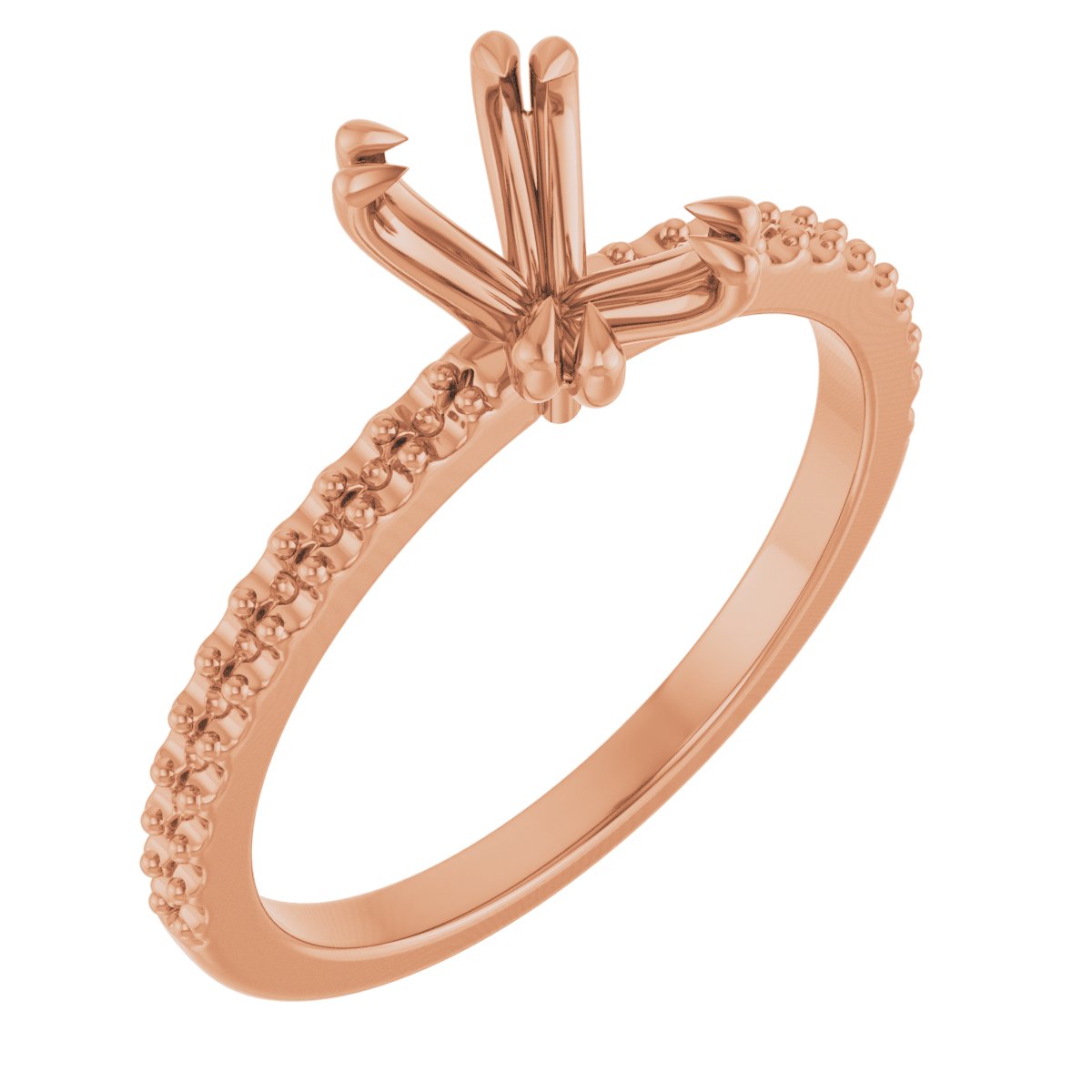 Double Claw-Prong Engagement Ring