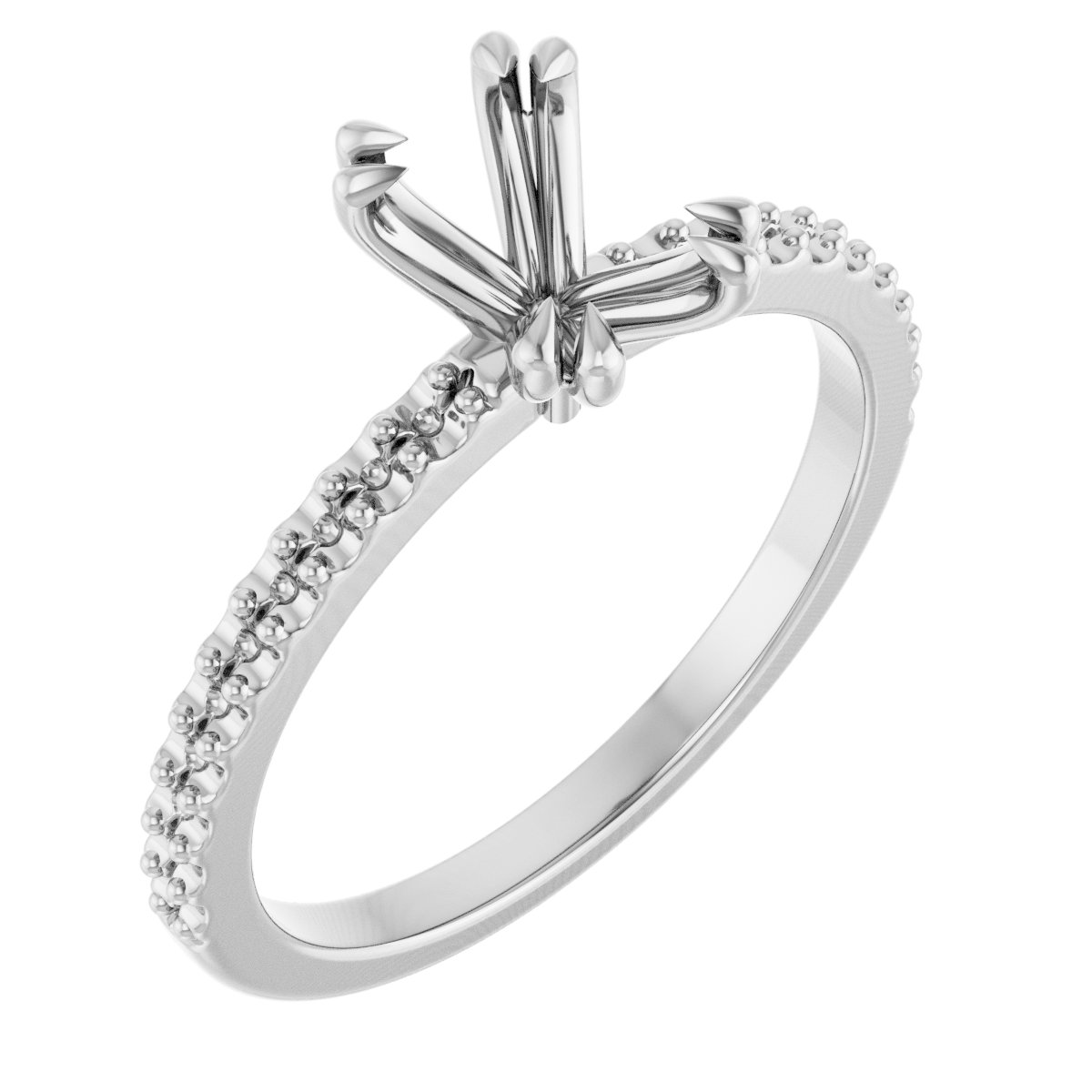 Double Claw-Prong Engagement Ring