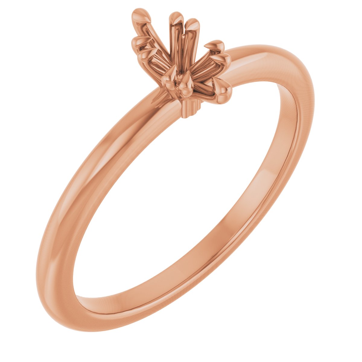 Double Claw-Prong Engagement Ring