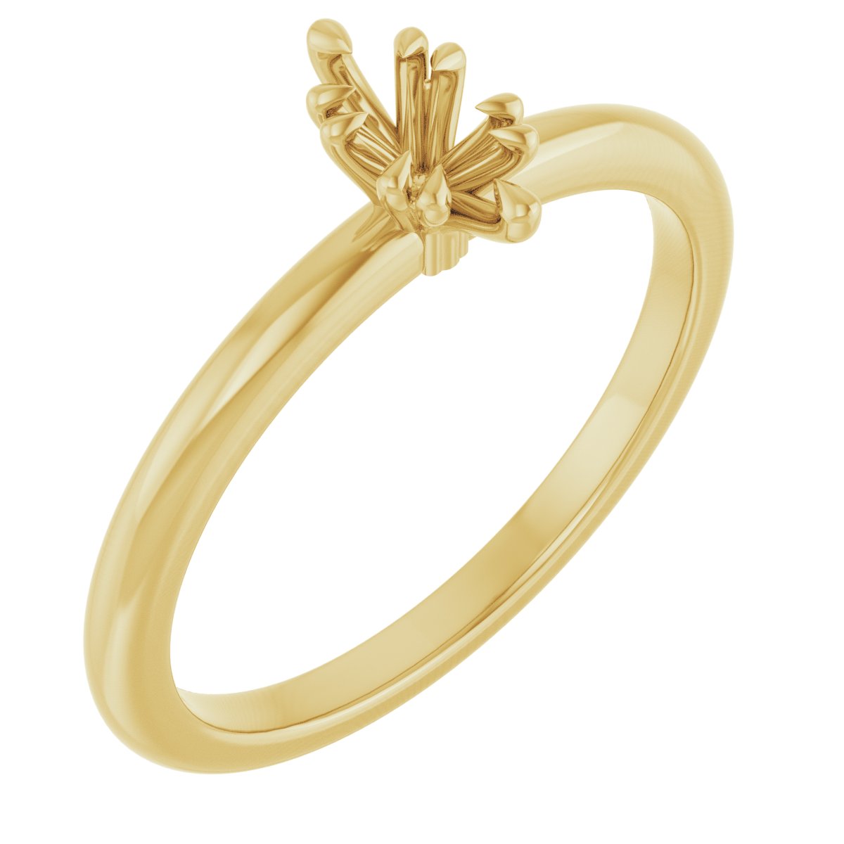 Double Claw-Prong Engagement Ring