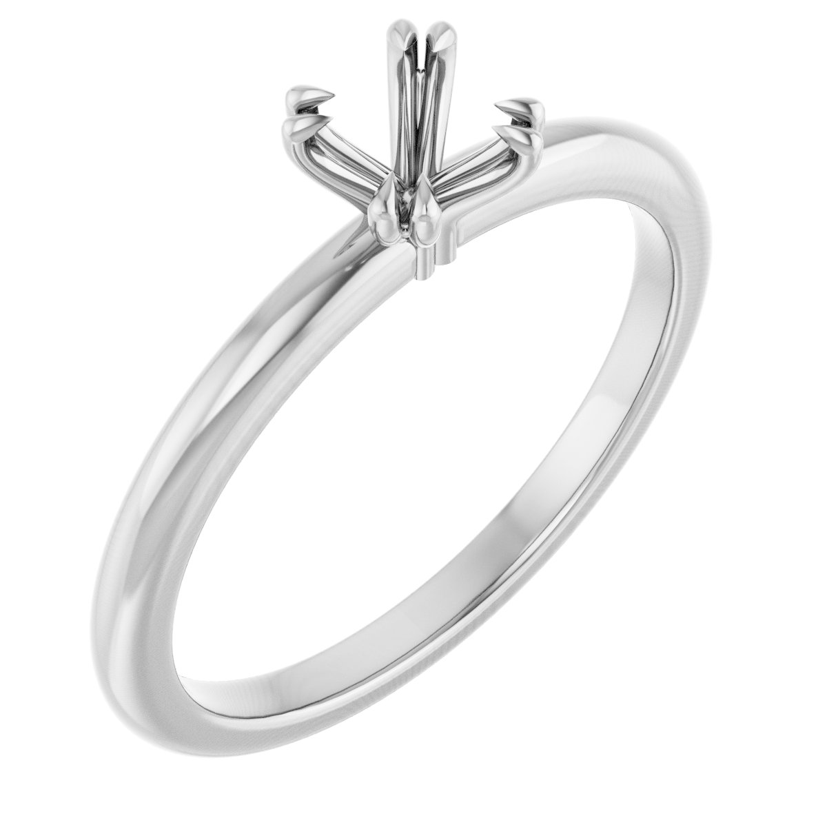 Double Claw-Prong Engagement Ring