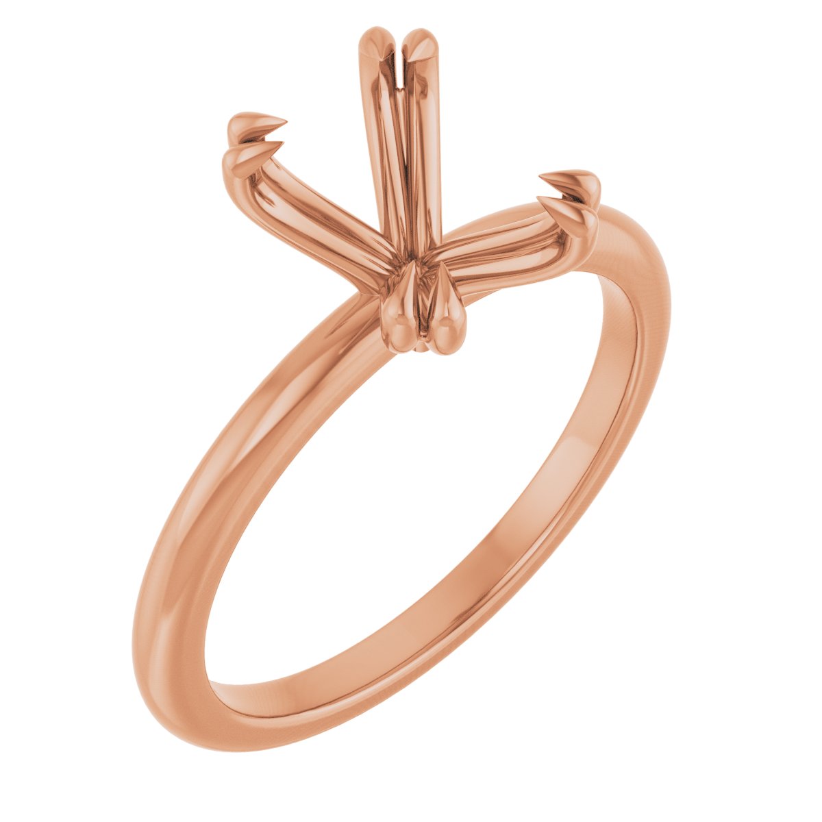 Double Claw-Prong Engagement Ring