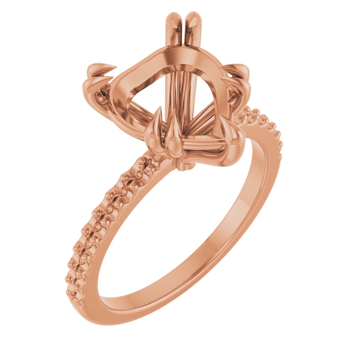 Double Claw-Prong Engagement Ring