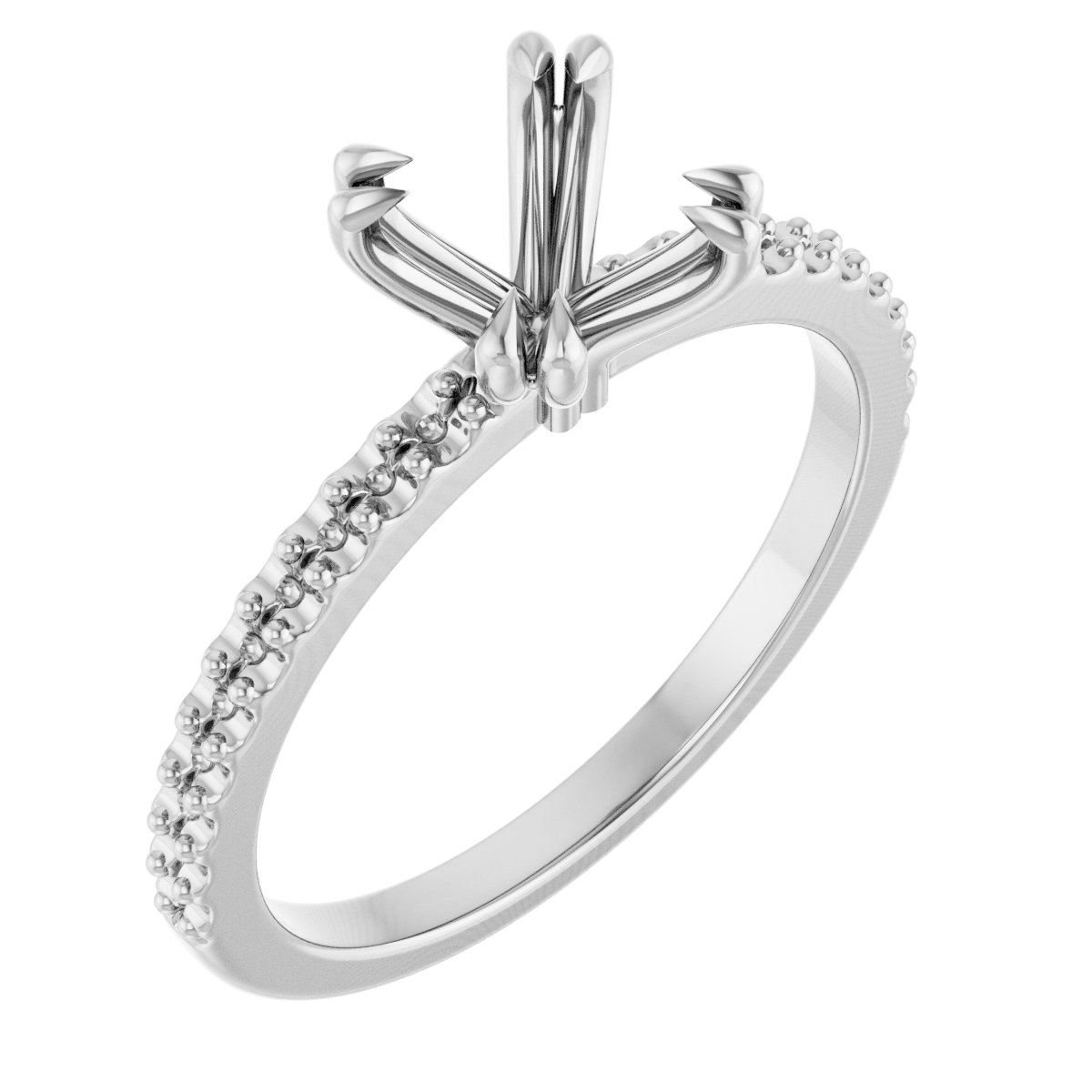 Double Claw-Prong Engagement Ring