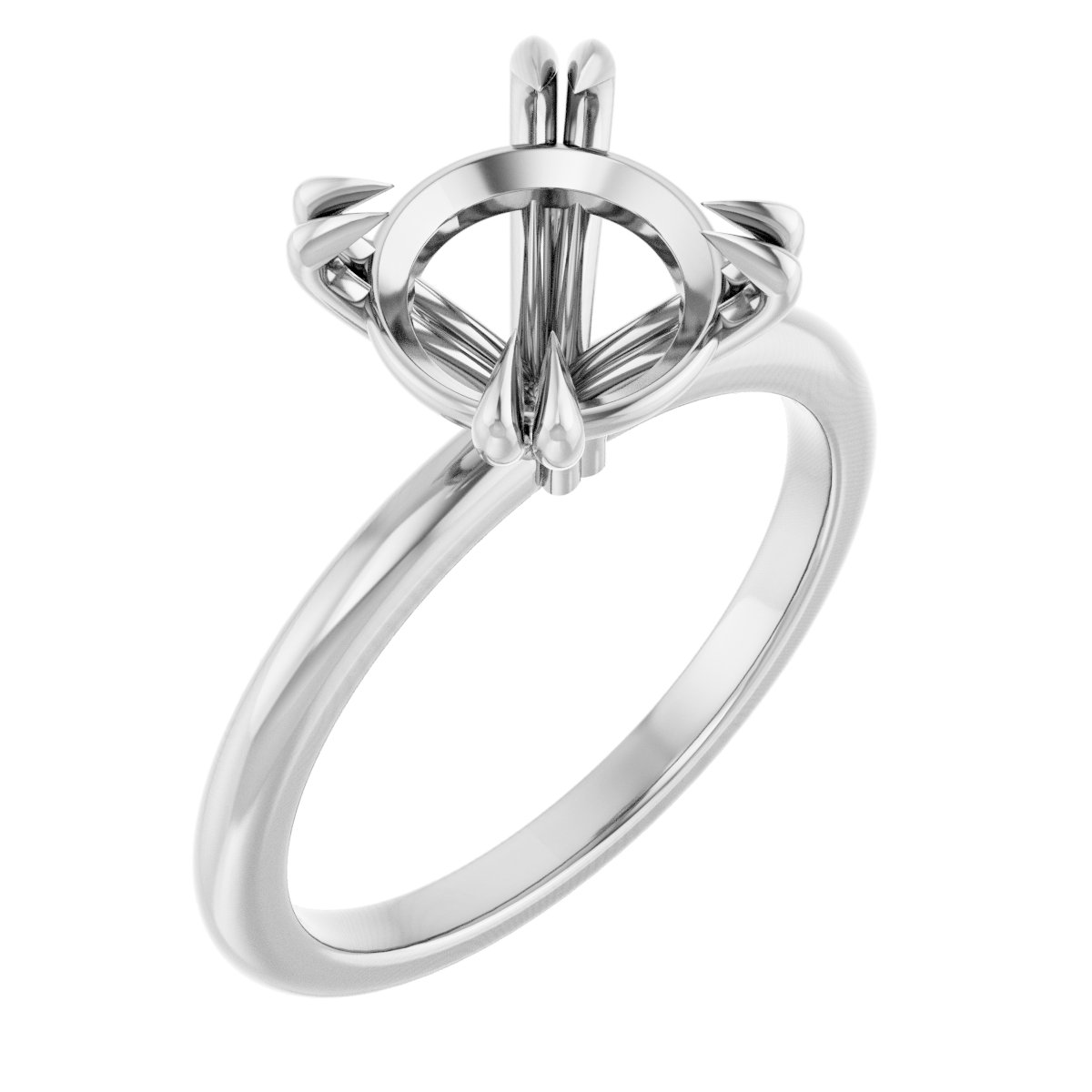 Double Claw-Prong Engagement Ring